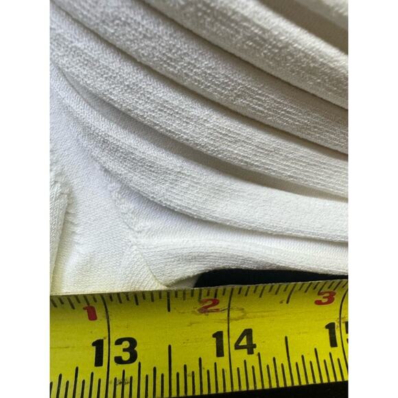 Helmut Lang Rib Knit Bodycon Midi Dress Open Back Short Sleeve Ivory Size Medium - Picture 12 of 13